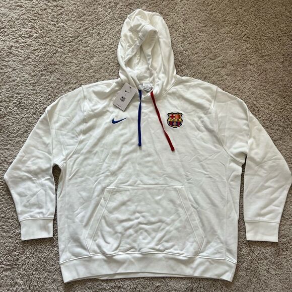 Nike FC Barcelona Club Fleece French Terry Pullover Hoodie - Picture 9 of 13